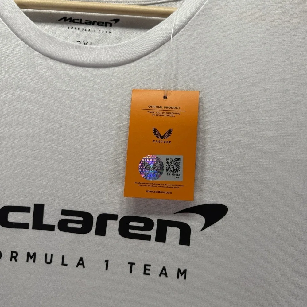 McLaren Formula 1 Shirt Mens 3XL White Short Sleeve Miami Racing Cars NWT - Picture 3 of 13